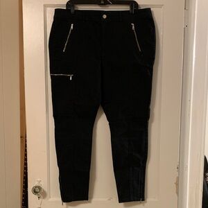 Ralph Lauren Black cargo pants with zippers